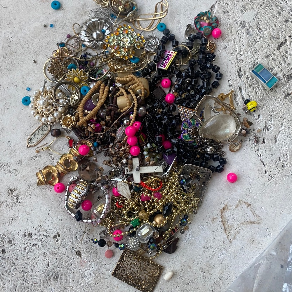2 pounds of Junk Jewelry For Crafting